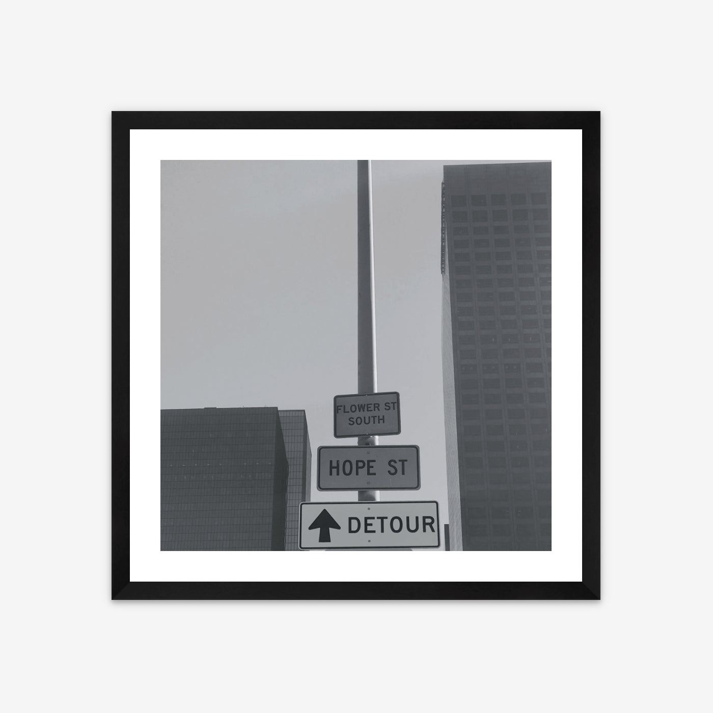 Limited Edition Photo Print - Detour, Los Angeles (Black and White)