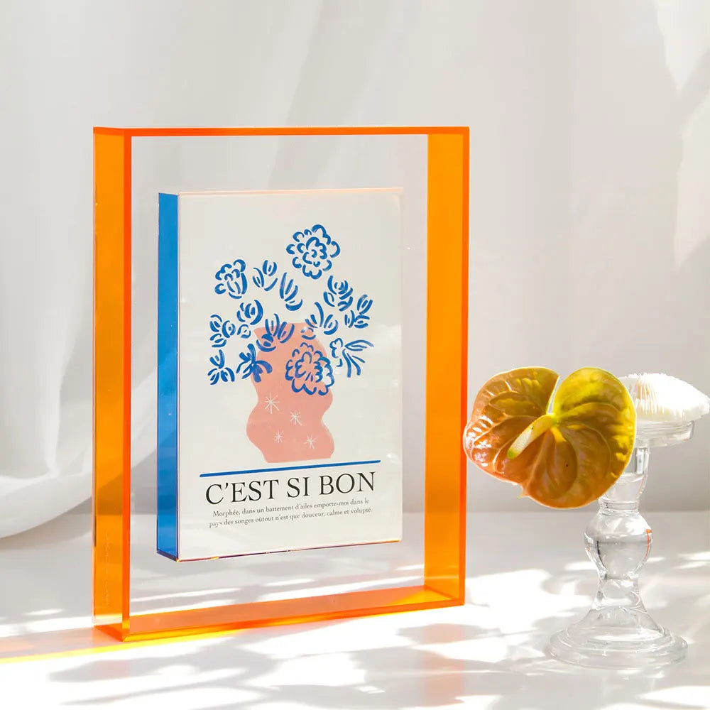Colorful Acrylic Picture Frames - Freestanding Display