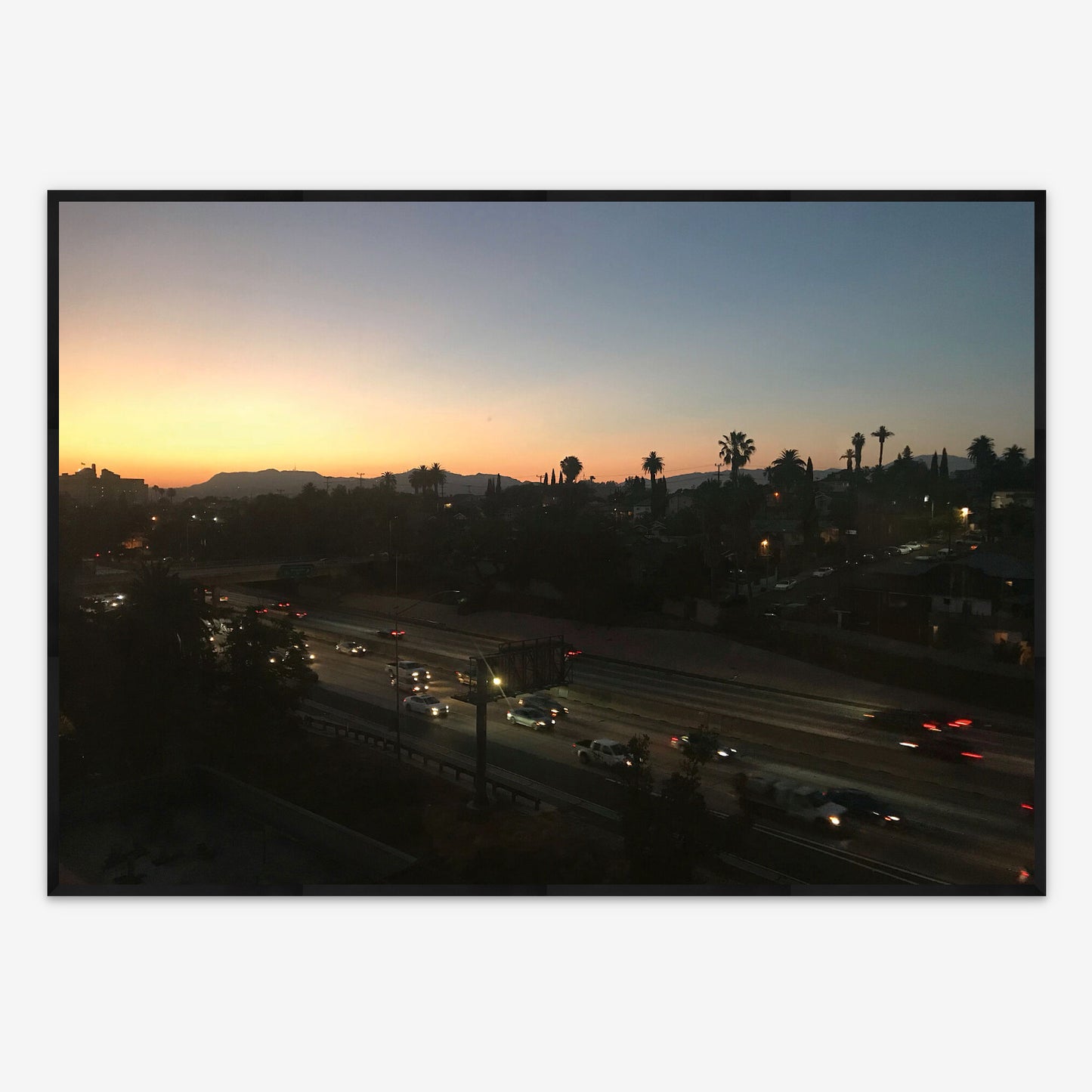 Limited Edition Framed Photo Print - Fleeting Lights, West LA