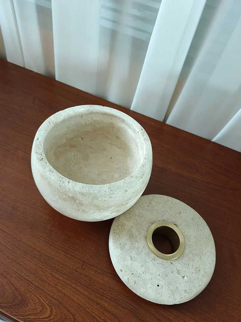 Travertine Fragrance Stick Diffuser Pots