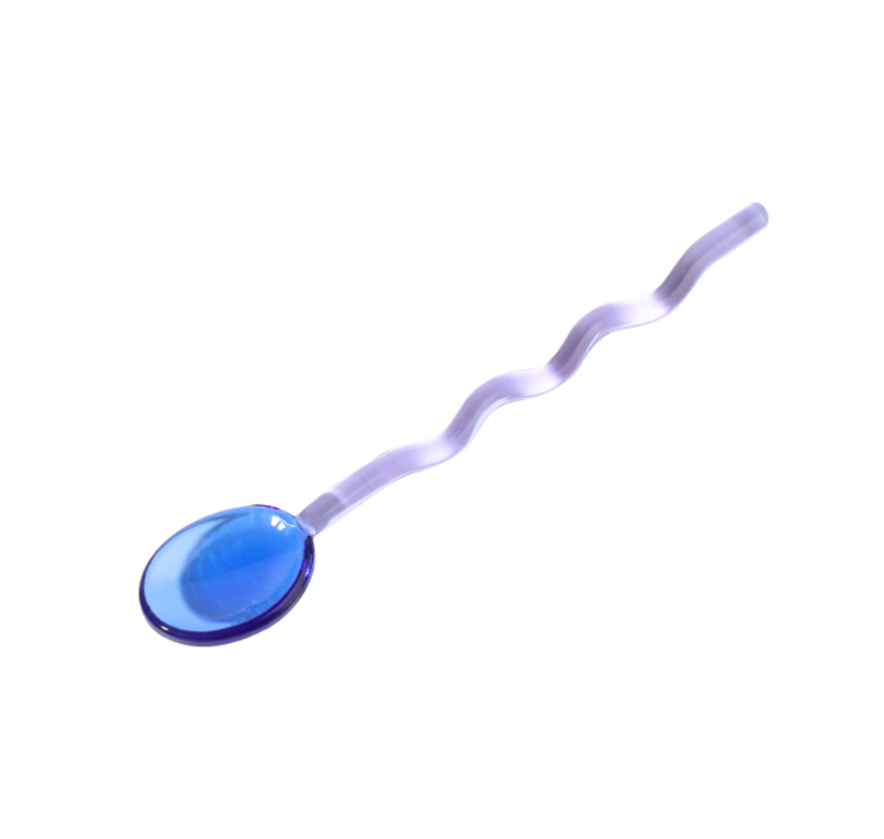 Tinted Glass Cups and Spoons