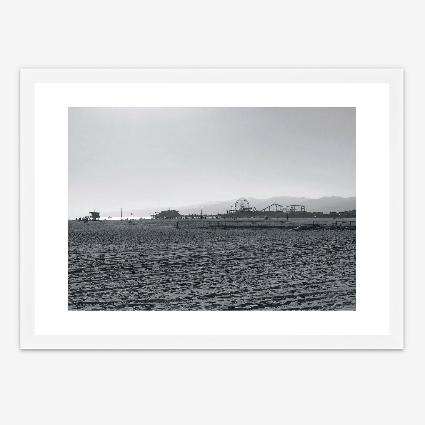 Limited Edition Photo Print - Santa Monica State Beach (Black and White)