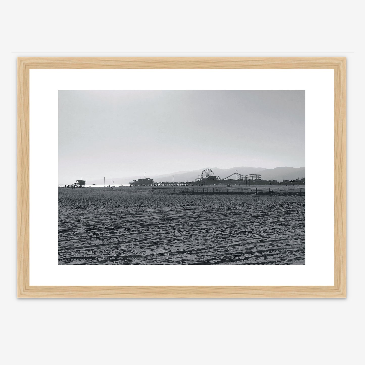 Limited Edition Photo Print - Santa Monica State Beach (Black and White)