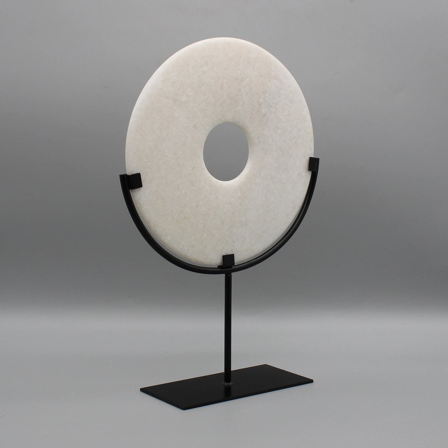 Round Fortune Stone with Metal Base