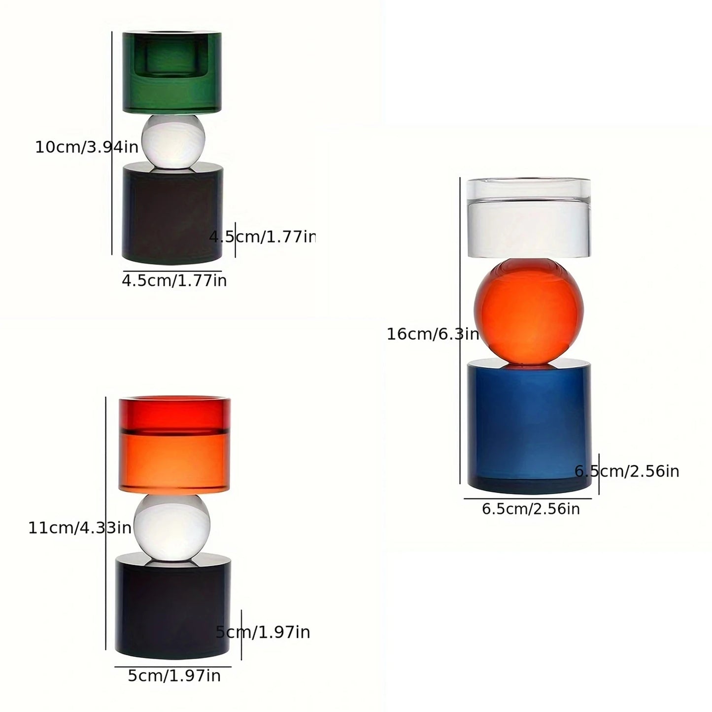 Geometric Colour Pop Candle Holders