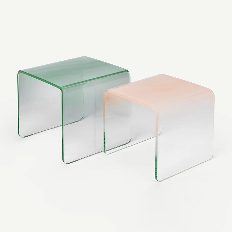 Pastel Tinted Acrylic Side Tables