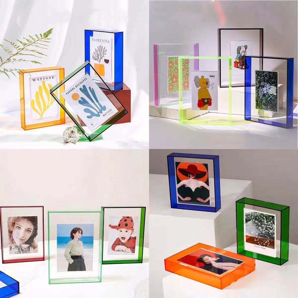 Coloured Acrylic Wall Hanging Picture Frame