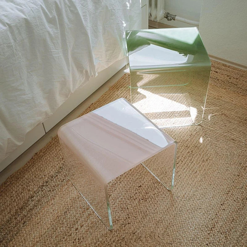 Pastel Tinted Acrylic Side Tables