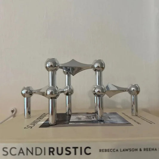 Molecular Metal Candlestick Holders