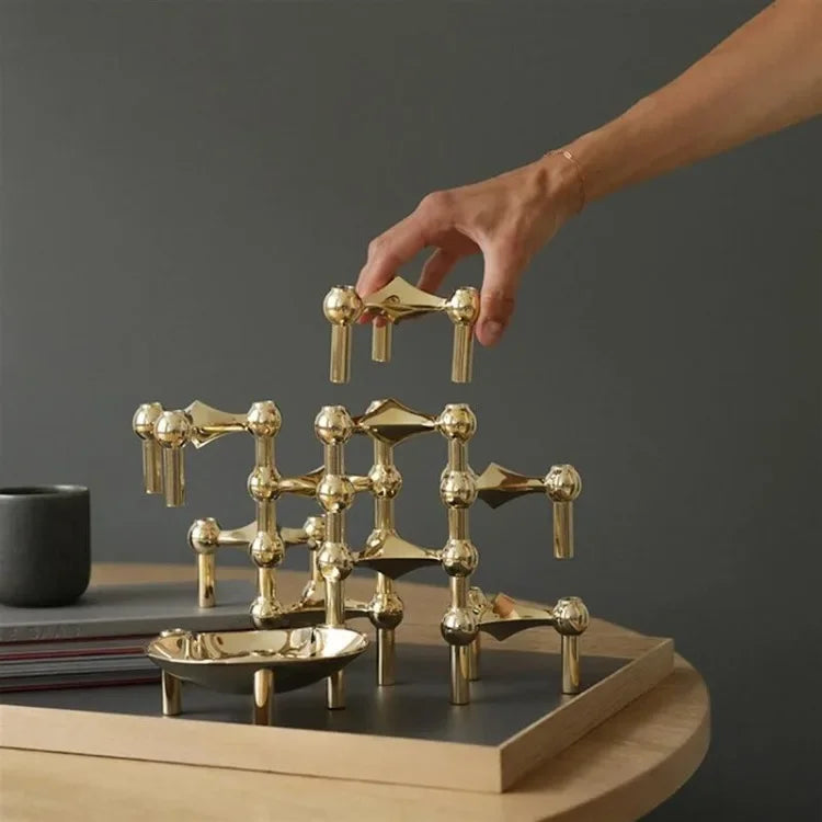 Molecular Metal Candlestick Holders