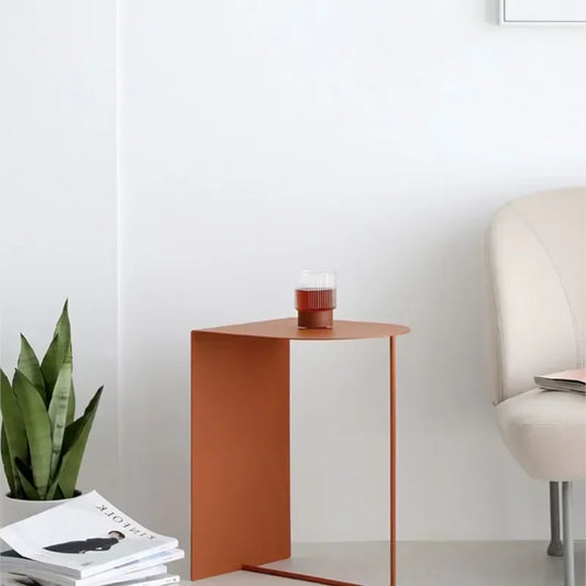 Minimalist Curved Iron Side Table