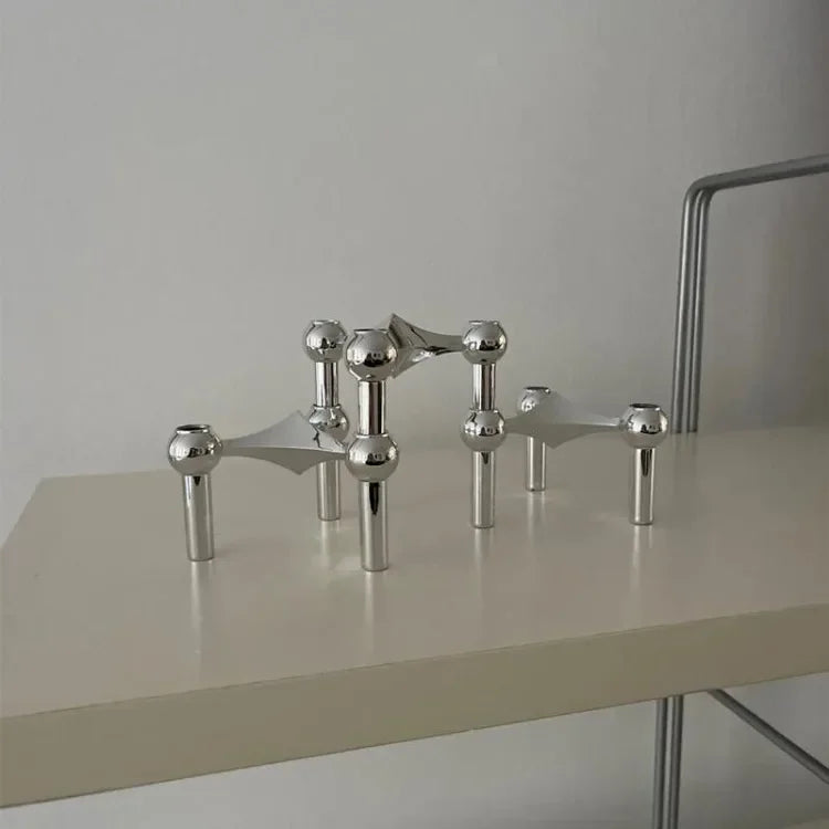 Molecular Metal Candlestick Holders