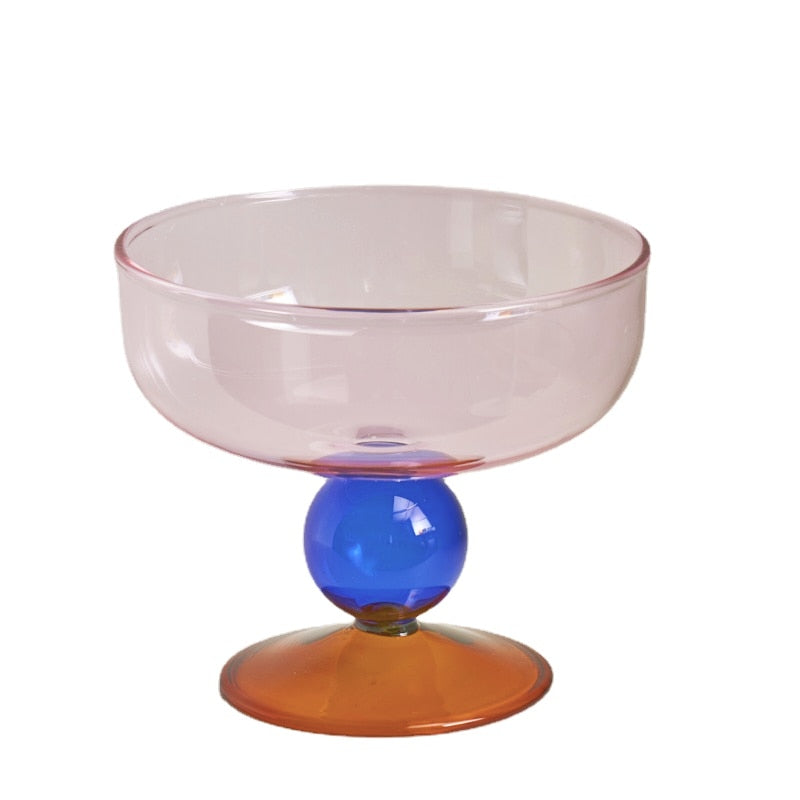 Tinted Glass Ice Cream Bowls and Spoons