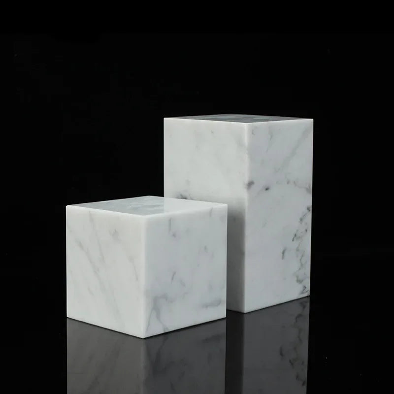 Marble Block Bookends