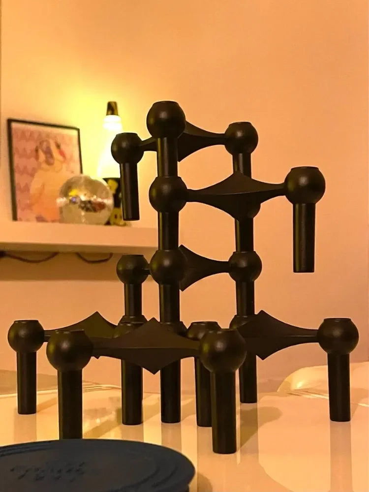 Molecular Metal Candlestick Holders