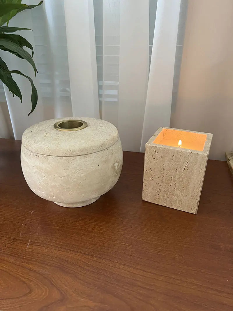 Travertine Fragrance Stick Diffuser Pots