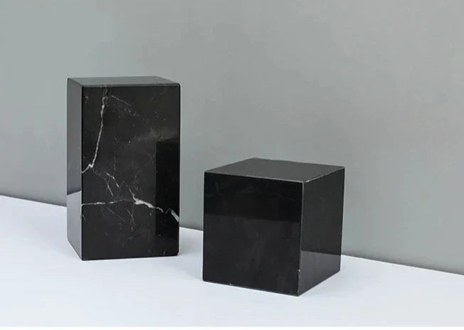 Marble Block Bookends