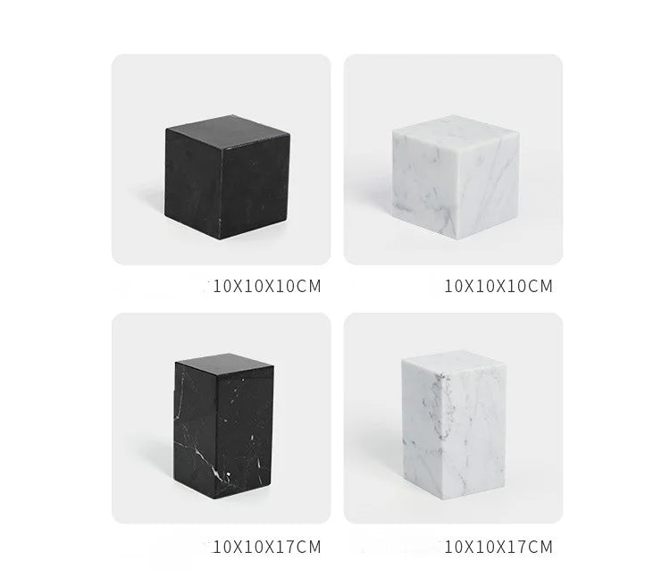 Marble Block Bookends