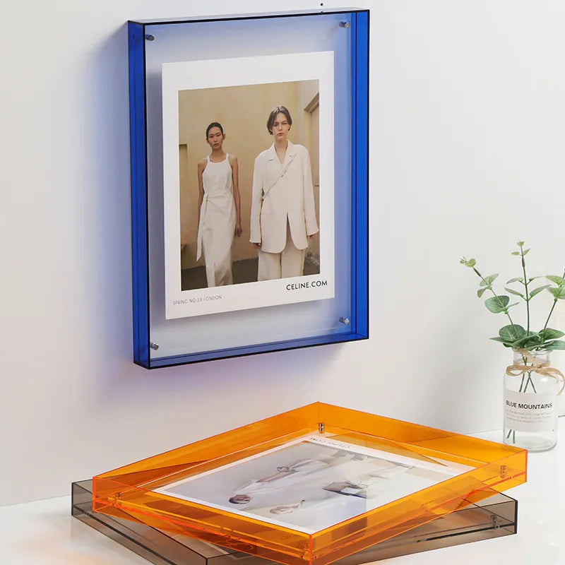 Coloured Acrylic Wall Hanging Picture Frame