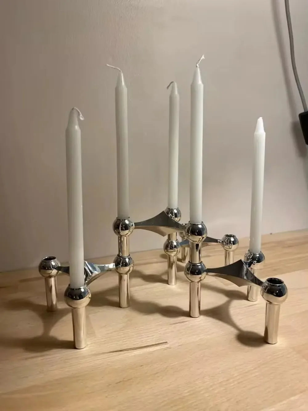 Molecular Metal Candlestick Holders