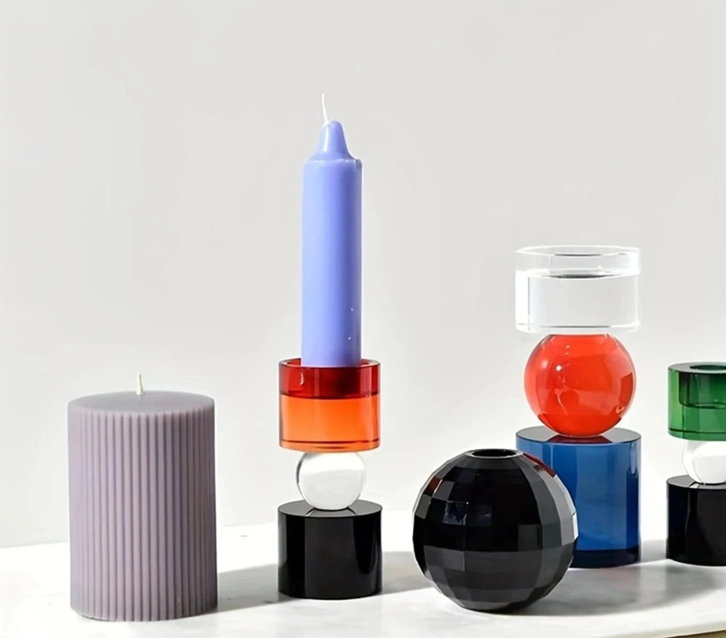 Geometric Colour Pop Candle Holders