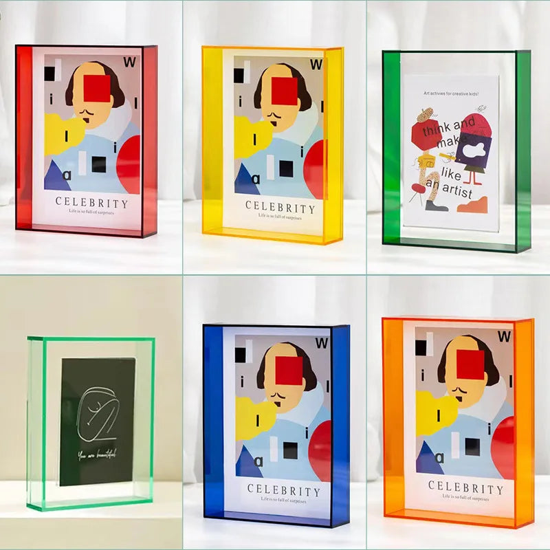 Coloured Acrylic Wall Hanging Picture Frame