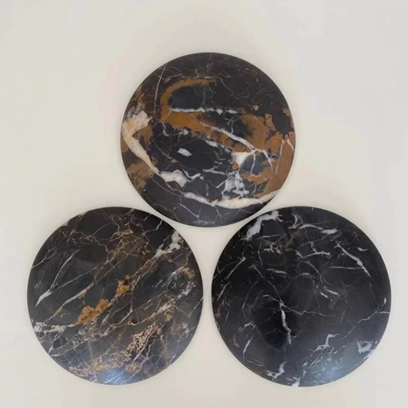 Natural Travertine and Marble Circular Incense Burners