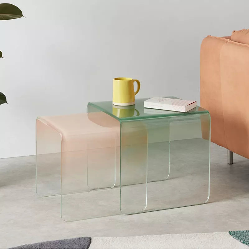 Pastel Tinted Acrylic Side Tables