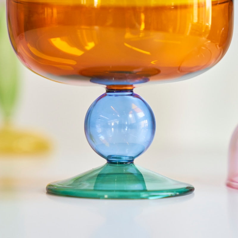 Tinted Glass Ice Cream Bowls and Spoons