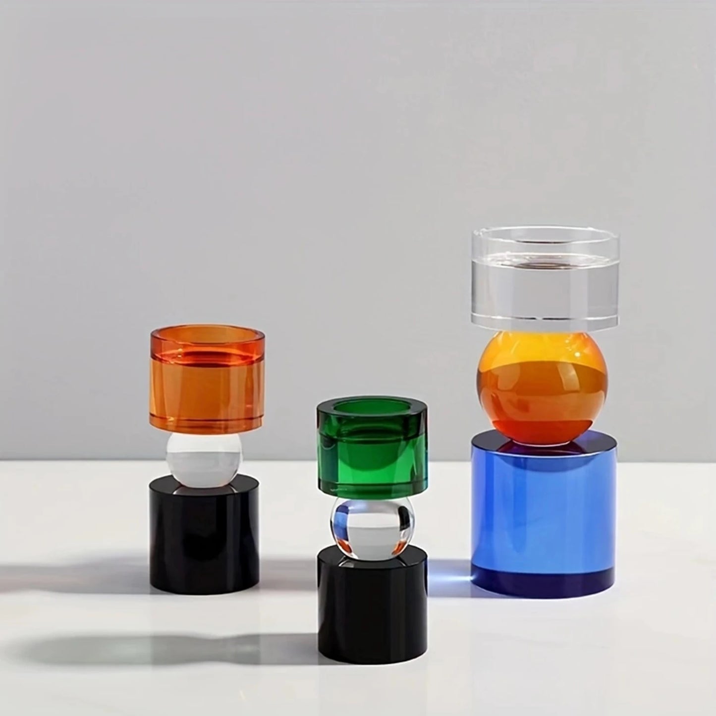 Geometric Colour Pop Candle Holders