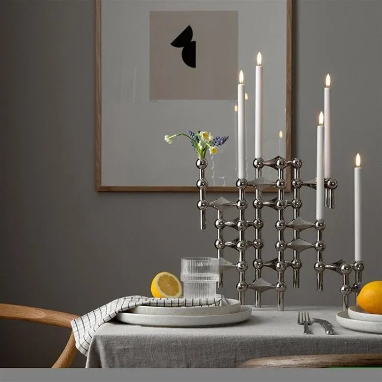 Molecular Metal Candlestick Holders