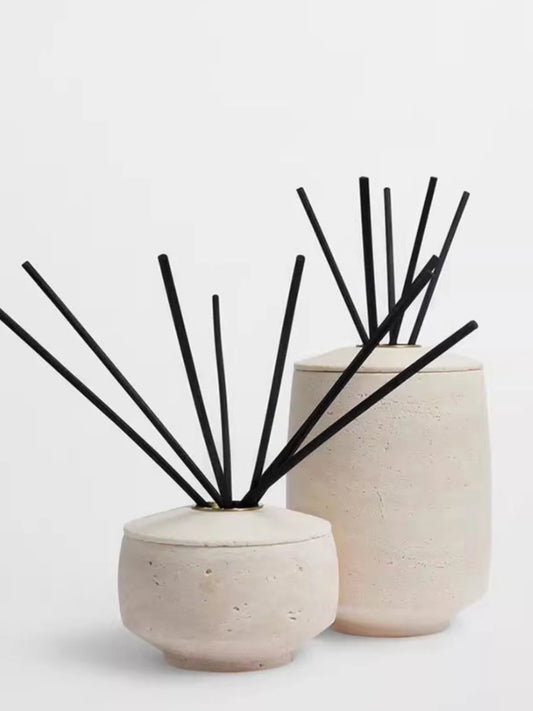 Travertine Fragrance Stick Diffuser Pots