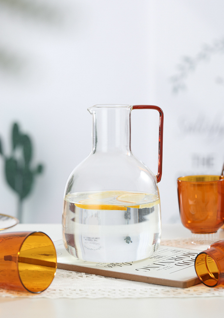 Tinted Glass Water Carafes and Glasses