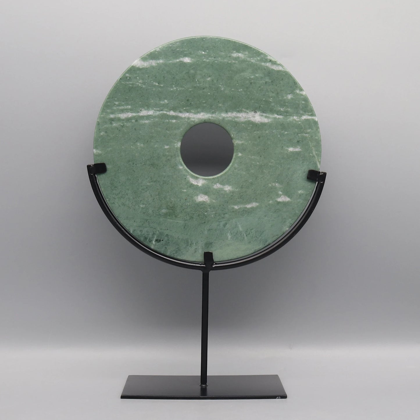 Round Fortune Stone with Metal Base