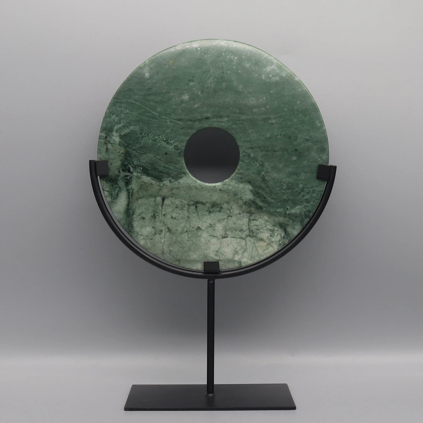 Round Fortune Stone with Metal Base