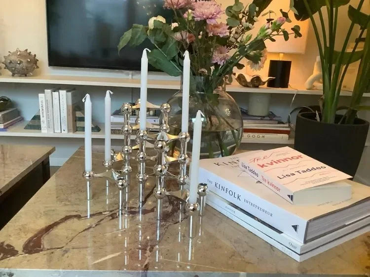 Molecular Metal Candlestick Holders